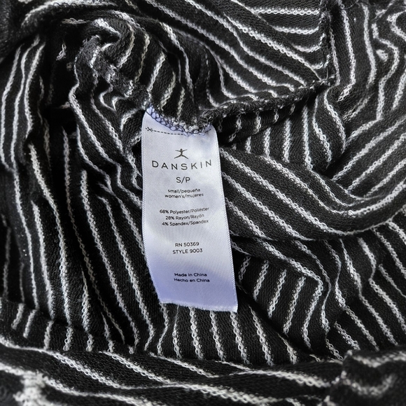 Danskin Black and White Sweatshirt with Ribbed Trim - Picture 6 of 6